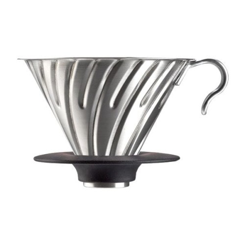 Hario metalowy Drip V60-02 stalowy z silikonową podstawką.jpg