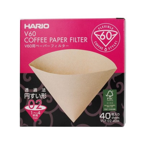 Hario - Filtry papierowe Misarashi brązowe - V60-02 - 40 Sztuk.jpg