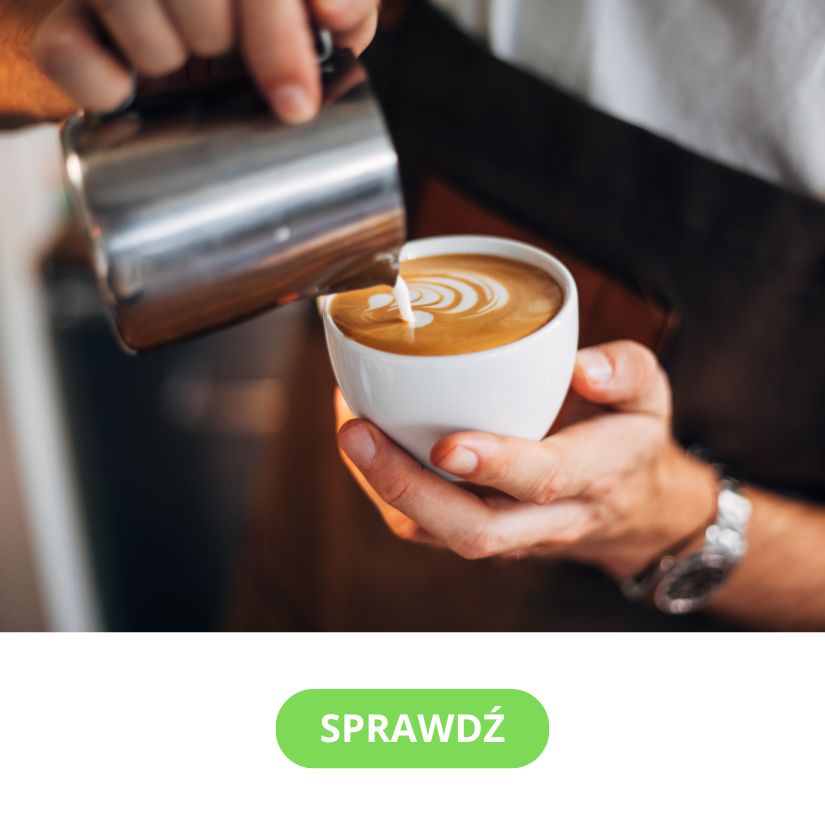 ekspres do parzenia kawy wraz z szklankami z kawą